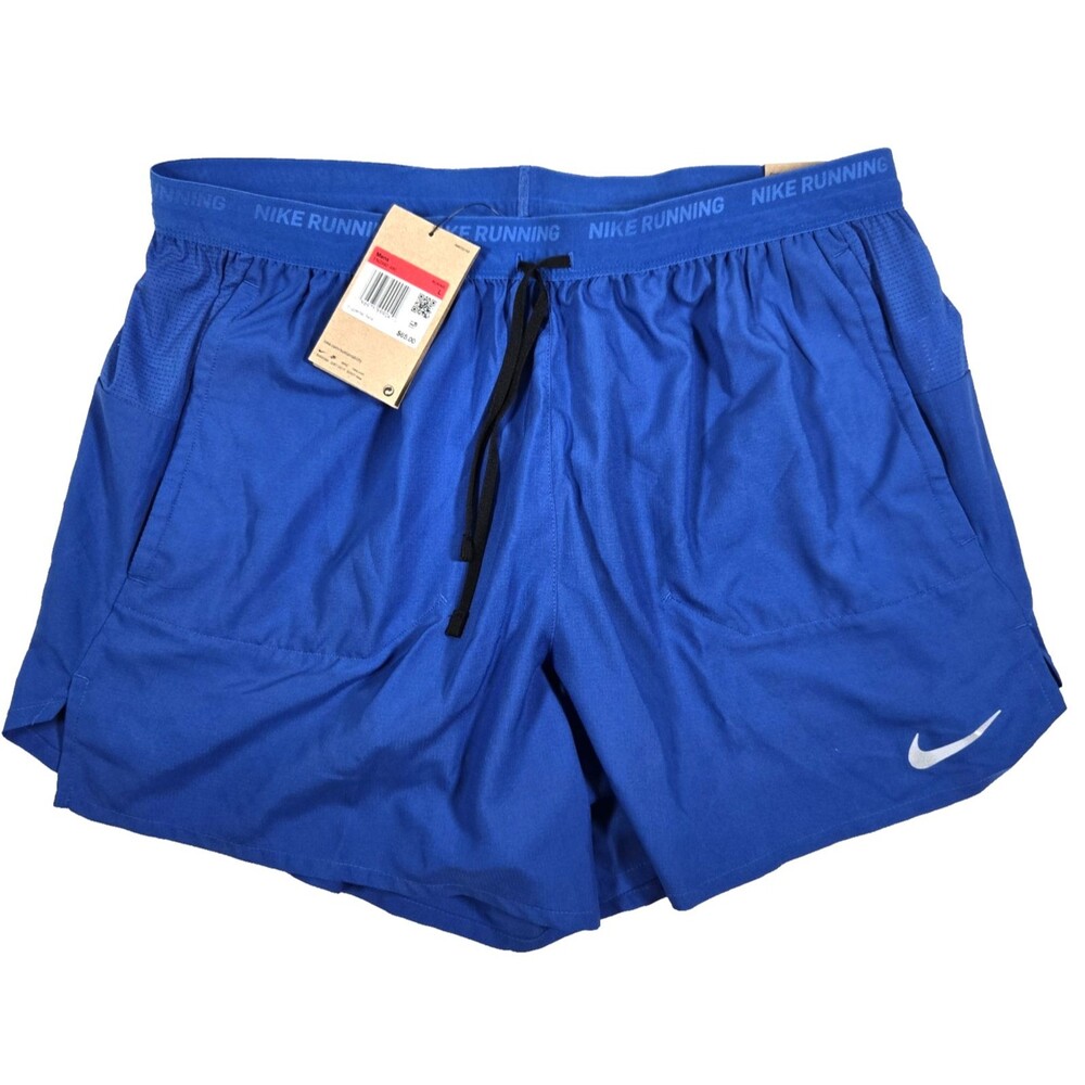 Nike Stride Dri-FIT 5" Brief-Lined Running Shorts Men's Large Royal Blue New